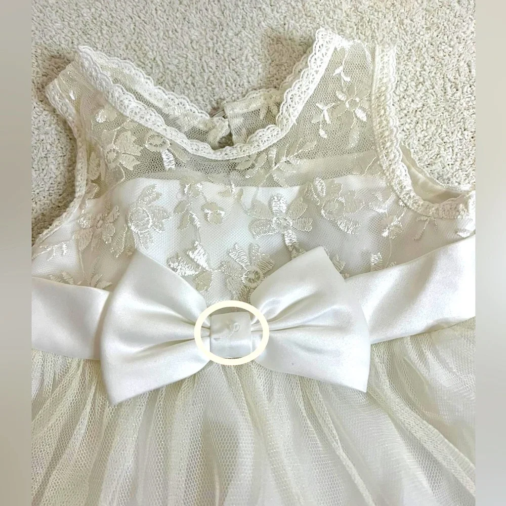 Baby Girls Sleeveless Dress Day/Evening Party Formal Gown - Picture 6 of 8